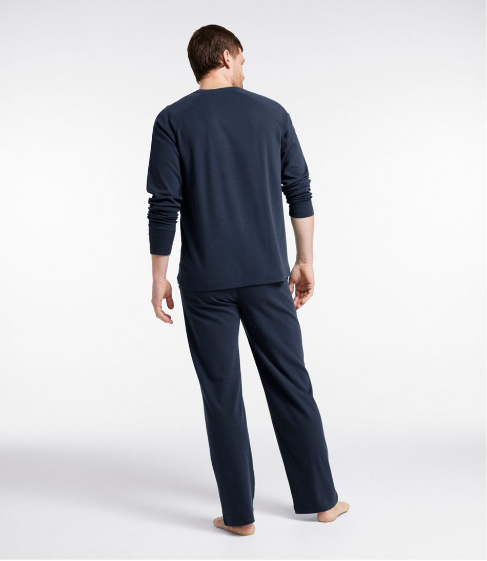 L.L.BeanMen's Bean's Cotton Knit Pajamas, Henley PJ Set