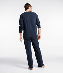 L.L.BeanMen's Bean's Cotton Knit Pajamas, Henley PJ Set