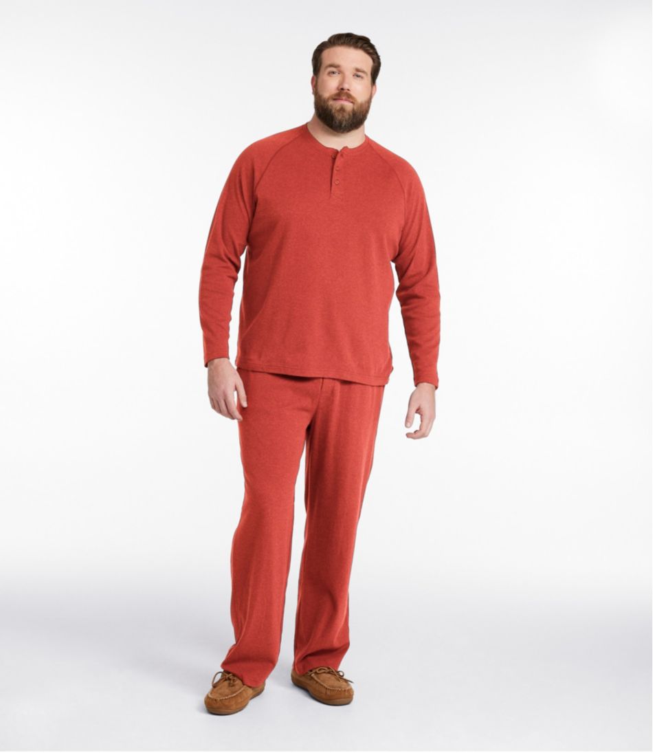 L.L.BeanMen's Bean's Cotton Knit Pajamas, Henley PJ Set