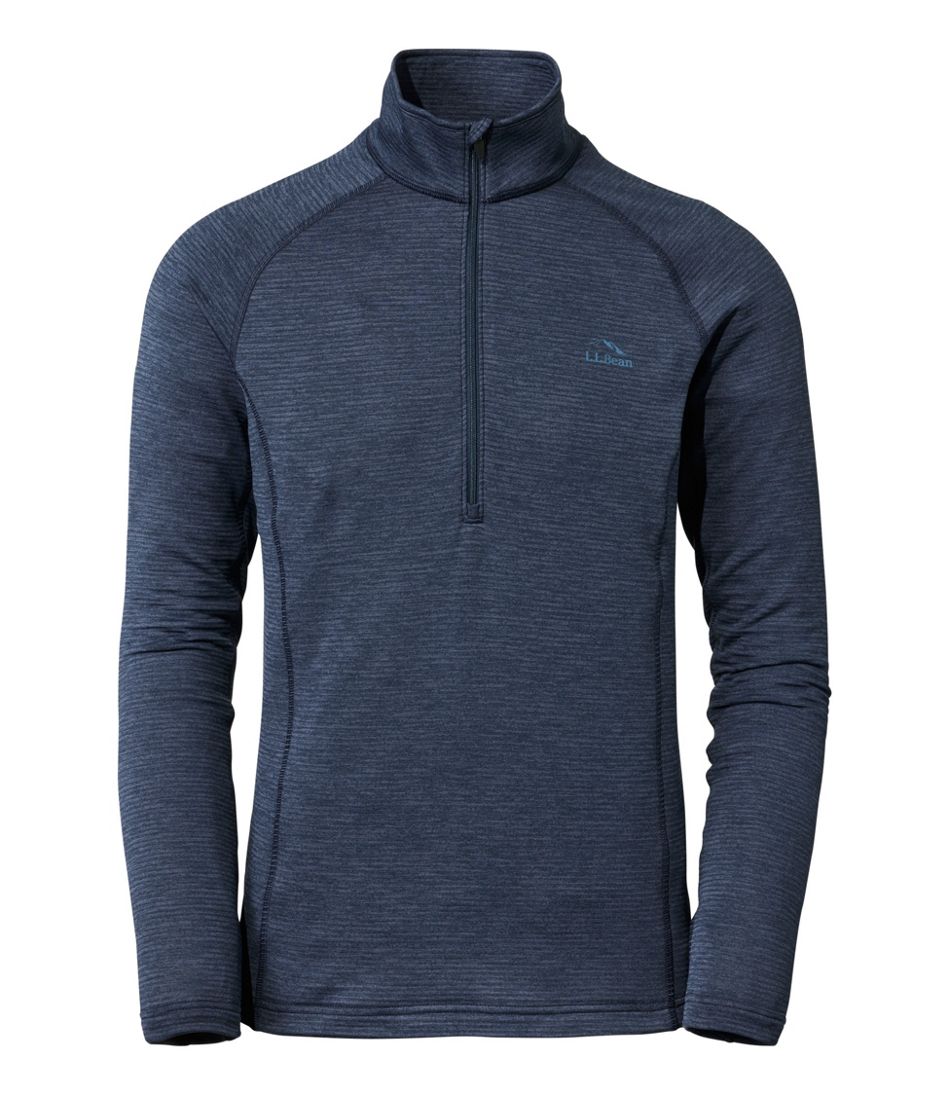 L.L.BeanMen's Midweight Base Layer Crew Top, 1/4 Zip