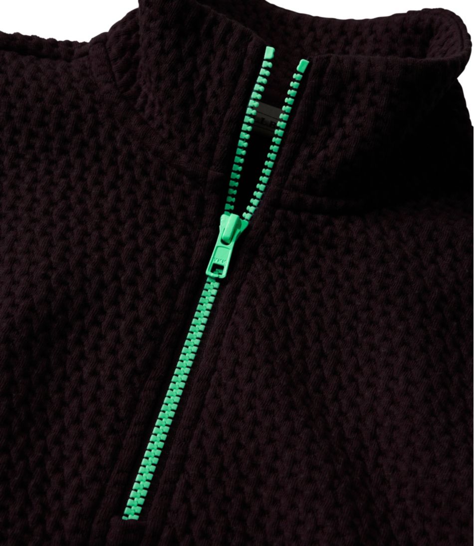L.L.BeanKids' Ridgeknit Pullover, Glow-in-the-Dark Quarter-Zip