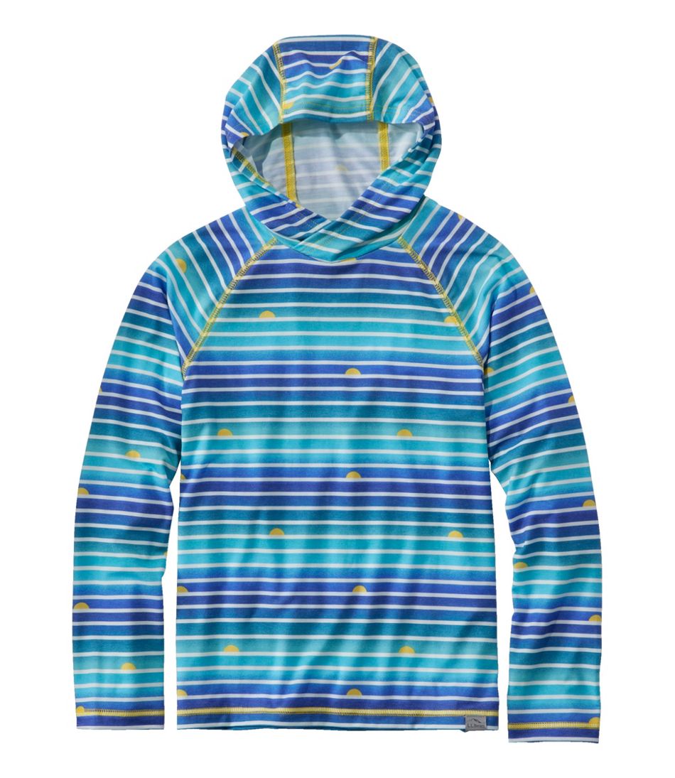 L.L.BeanKids' Everyday SunSmart® Hooded Tee, Long-Sleeve Stripe