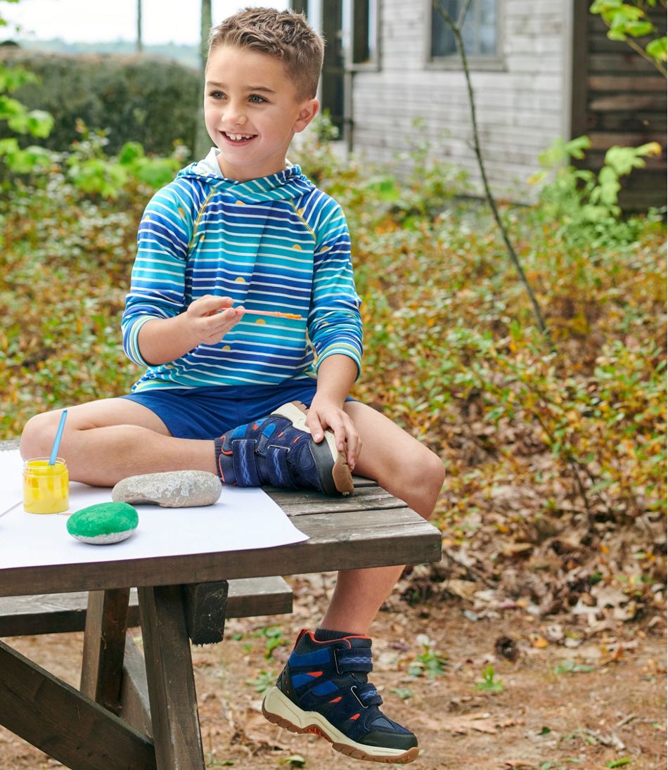 L.L.BeanKids' Everyday SunSmart® Hooded Tee, Long-Sleeve Stripe