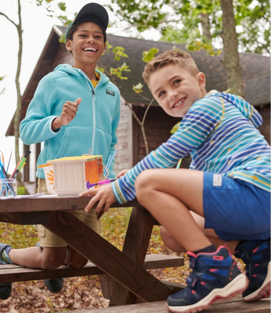 L.L.BeanKids' Everyday SunSmart® Hooded Tee, Long-Sleeve Stripe