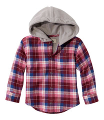 L.L.BeanToddlers' Fleece-Lined Flannel Shirt, Hooded