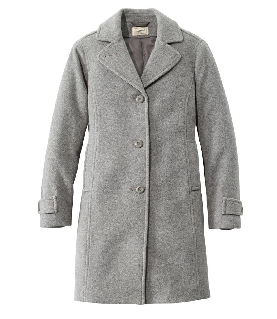 L.L.BeanWomen's Classic Lambswool Polo Coat, Three-Quarter Length