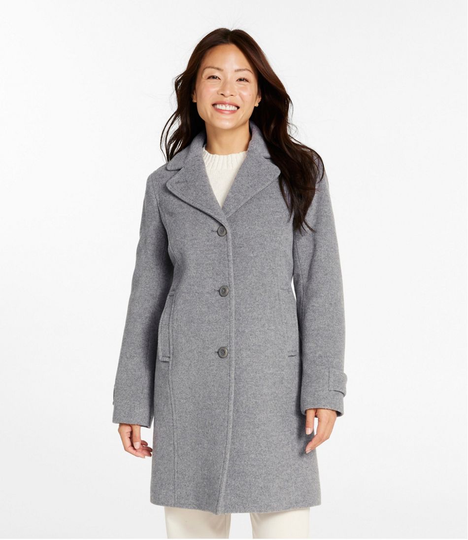 L.L.BeanWomen's Classic Lambswool Polo Coat, Three-Quarter Length