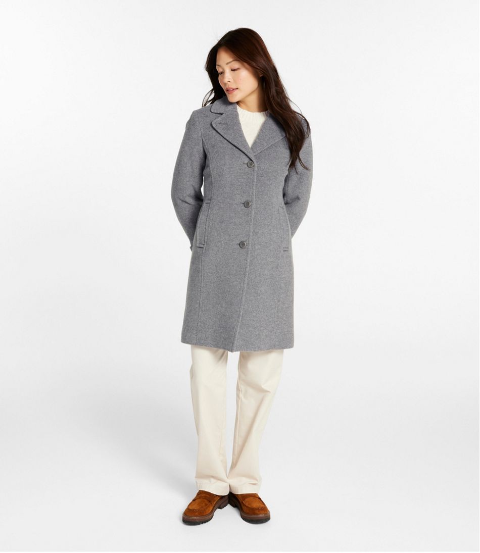 L.L.BeanWomen's Classic Lambswool Polo Coat, Three-Quarter Length
