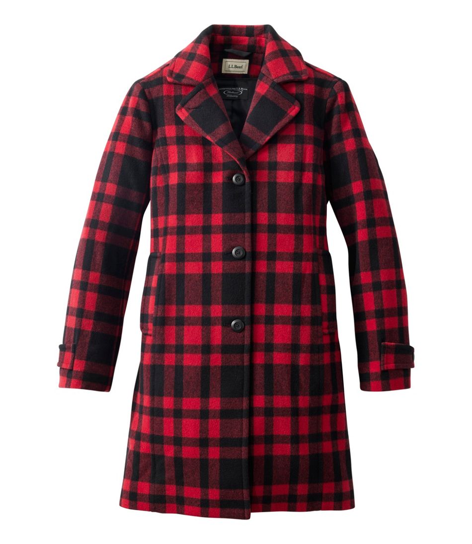 L.L.BeanWomen's Classic Lambswool Polo Coat, Three-Quarter, Pattern