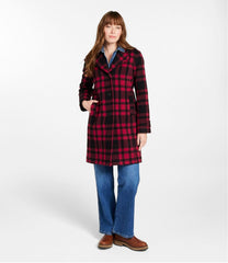 L.L.BeanWomen's Classic Lambswool Polo Coat, Three-Quarter, Pattern
