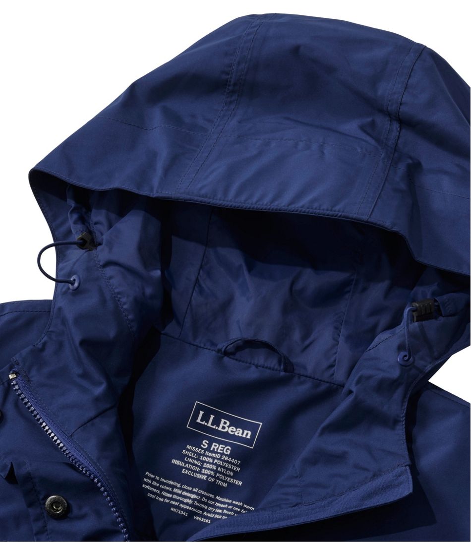 L.L.BeanWomen's H2OFF Rain Jacket, PrimaLoft-Lined