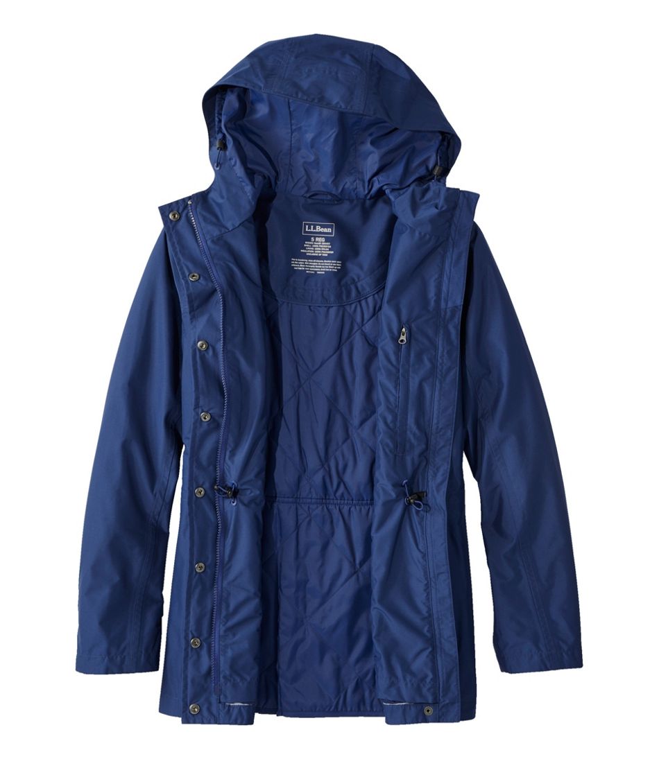 L.L.BeanWomen's H2OFF Rain Jacket, PrimaLoft-Lined