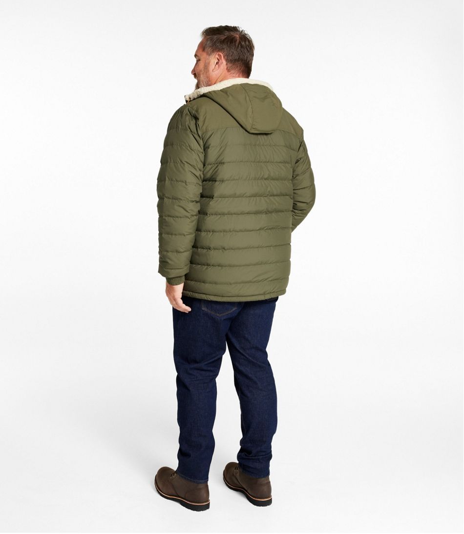 L.L.BeanMen's Mountain Classic Down Hooded Jacket, Sherpa-Lined