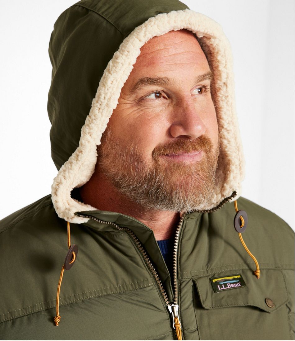L.L.BeanMen's Mountain Classic Down Hooded Jacket, Sherpa-Lined