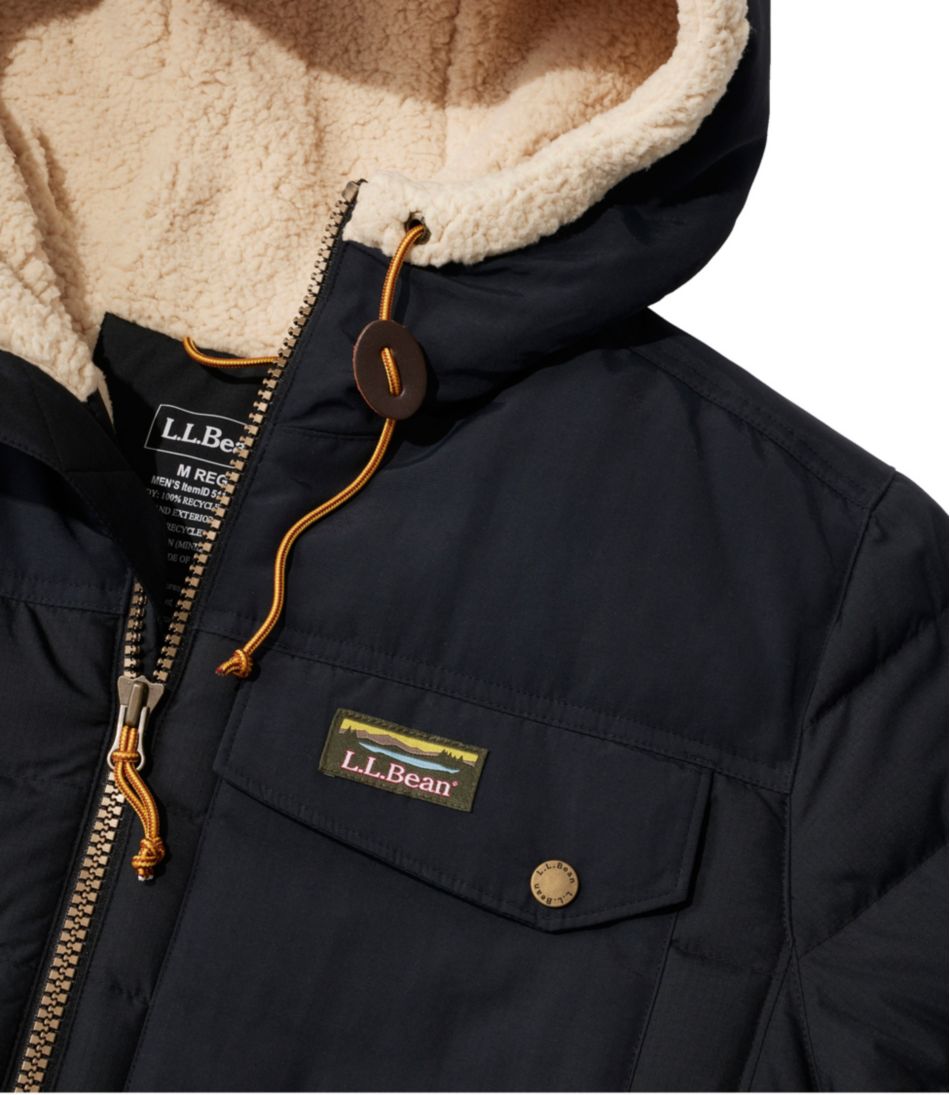 L.L.BeanMen's Mountain Classic Down Hooded Jacket, Sherpa-Lined