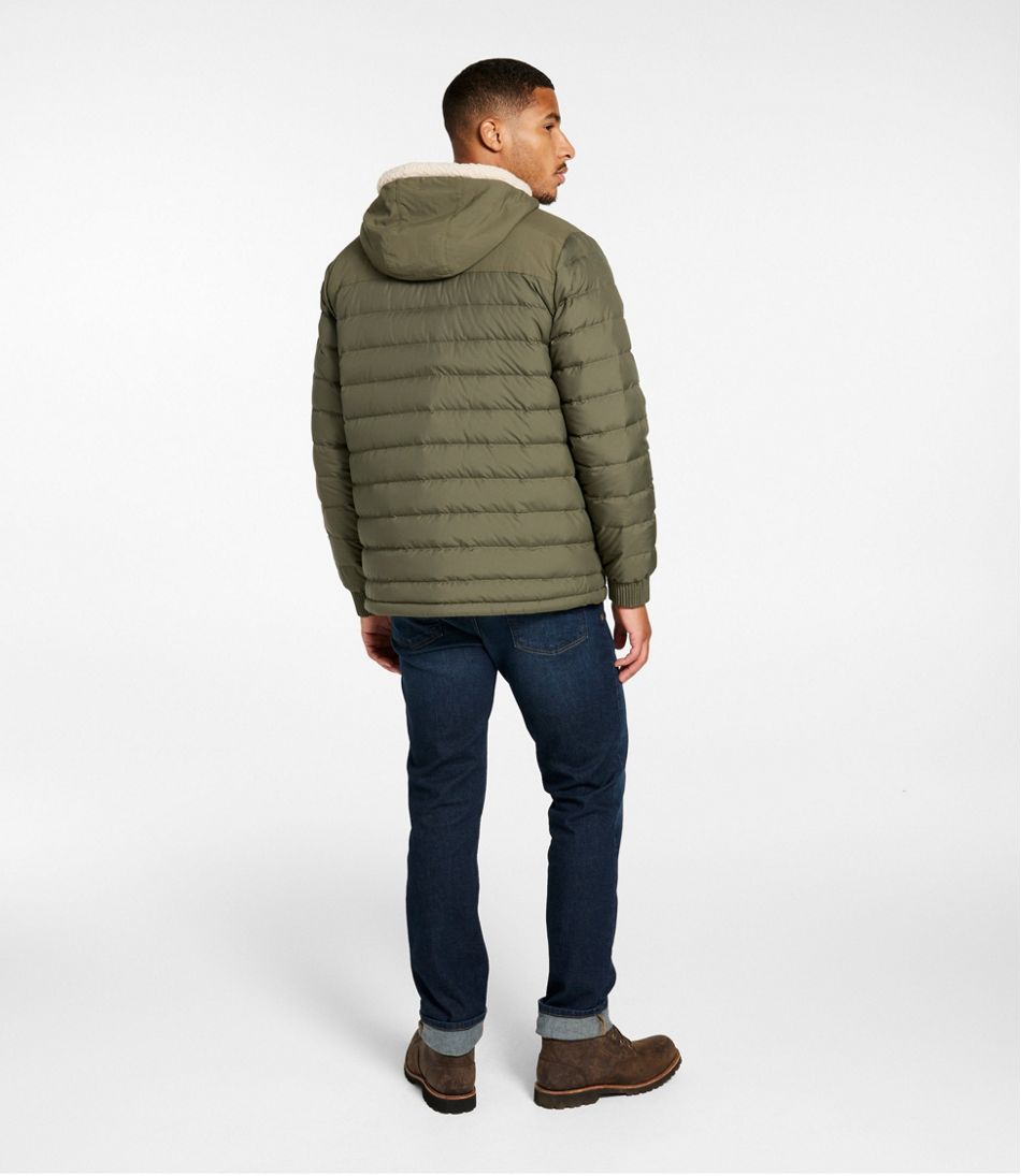 L.L.BeanMen's Mountain Classic Down Hooded Jacket, Sherpa-Lined