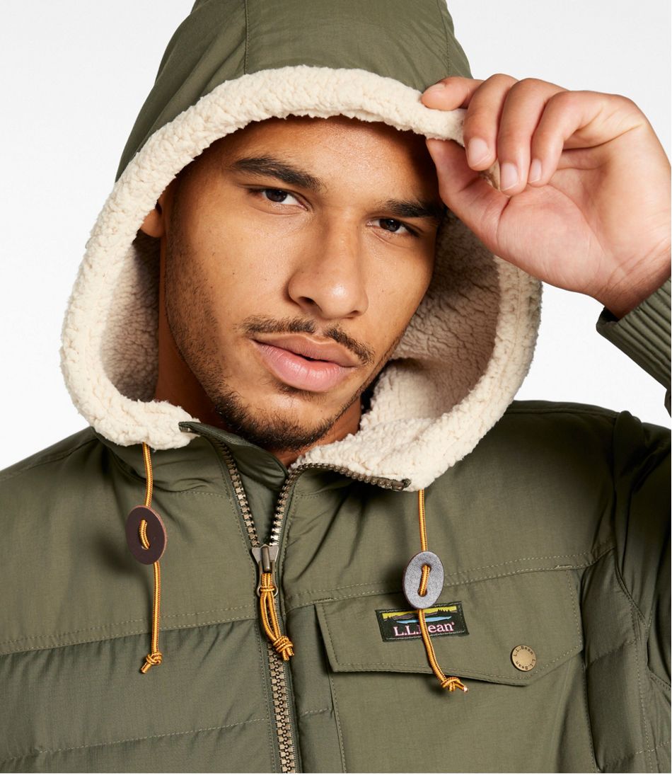 L.L.BeanMen's Mountain Classic Down Hooded Jacket, Sherpa-Lined