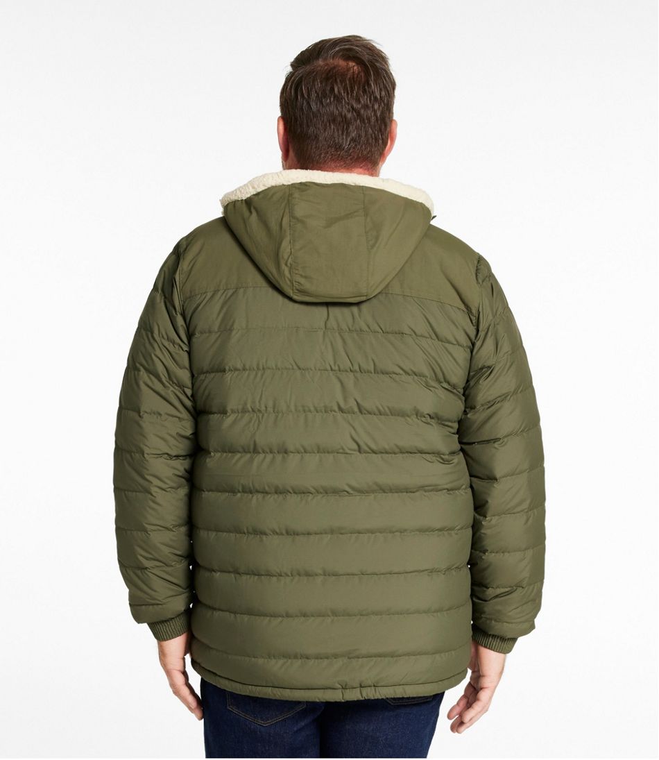 L.L.BeanMen's Mountain Classic Down Hooded Jacket, Sherpa-Lined