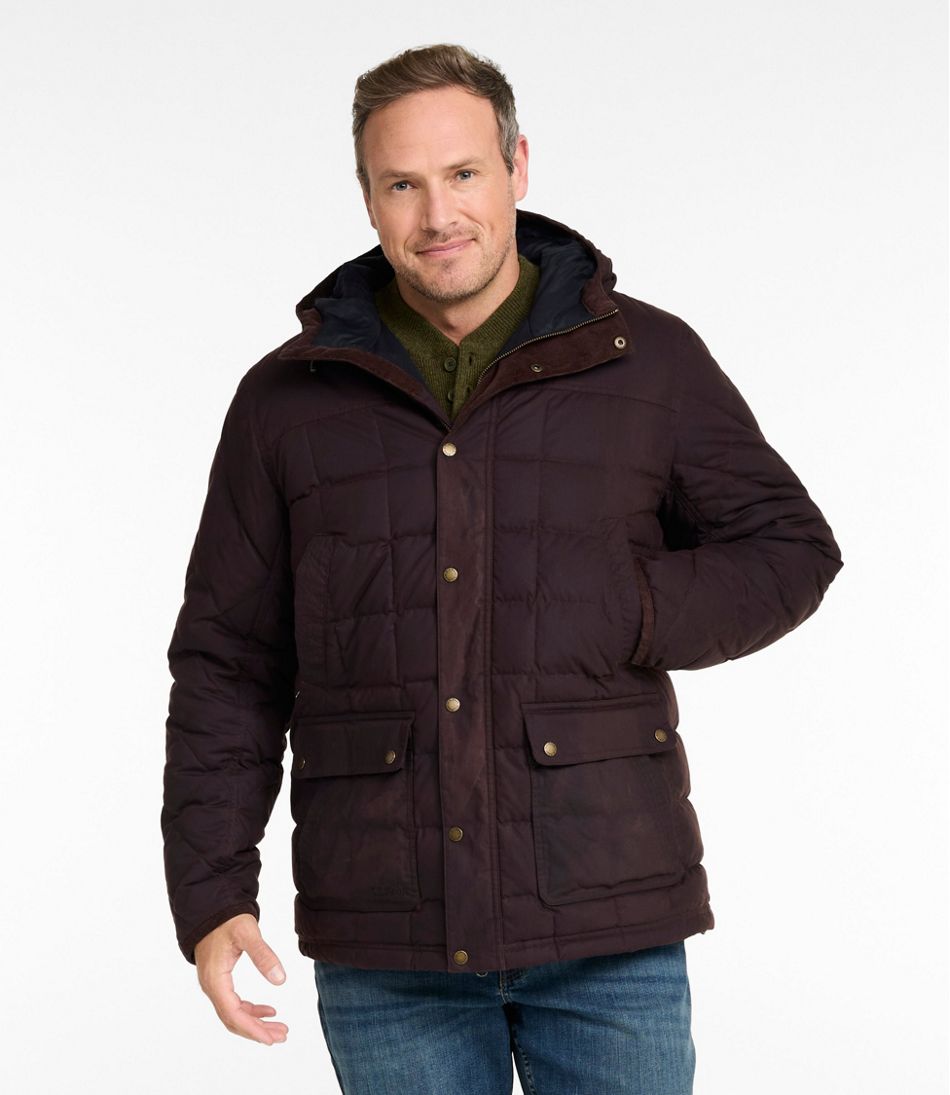 L.L.BeanMen's Upcountry Waxed Down Hooded Jacket