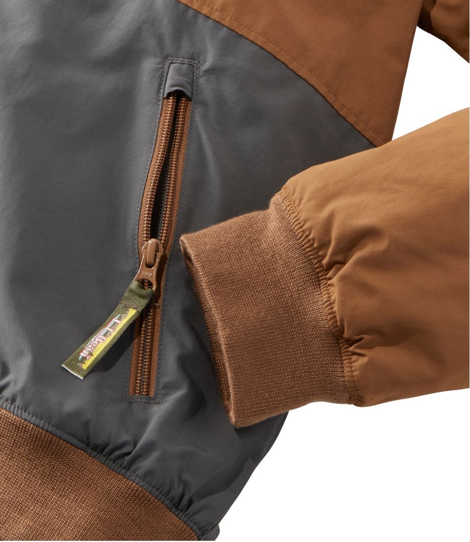 L.L.BeanMen's Insulated 3-Season Bomber Hooded Jacket, Colorblock