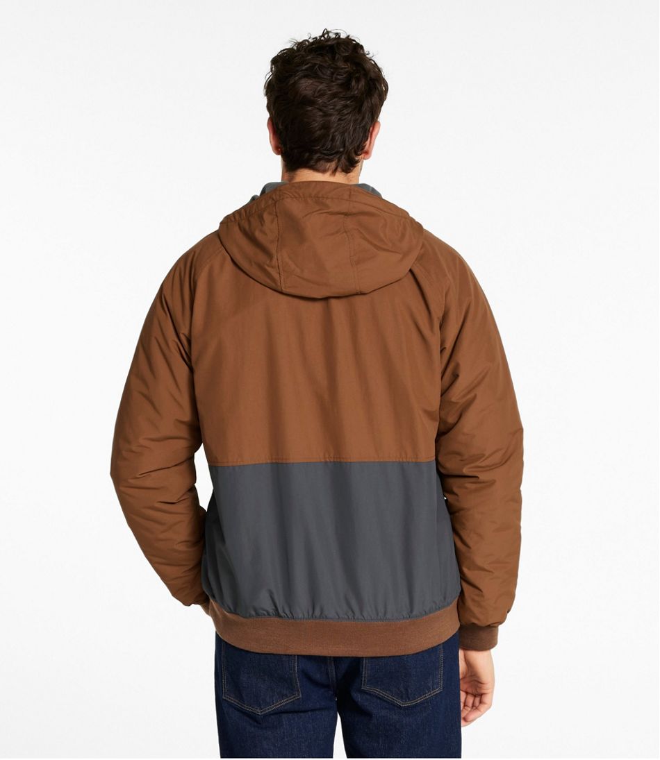 L.L.BeanMen's Insulated 3-Season Bomber Hooded Jacket, Colorblock