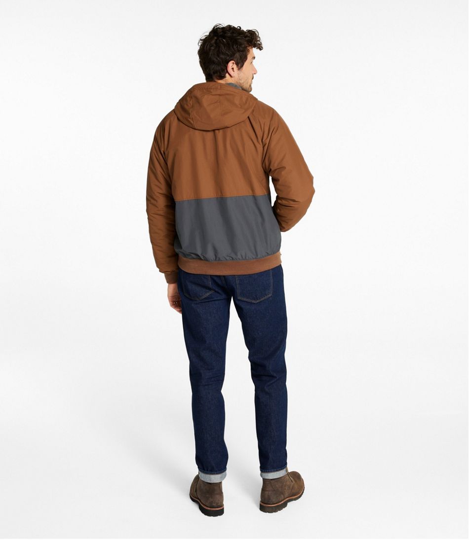 L.L.BeanMen's Insulated 3-Season Bomber Hooded Jacket, Colorblock