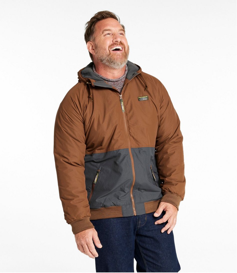 L.L.BeanMen's Insulated 3-Season Bomber Hooded Jacket, Colorblock