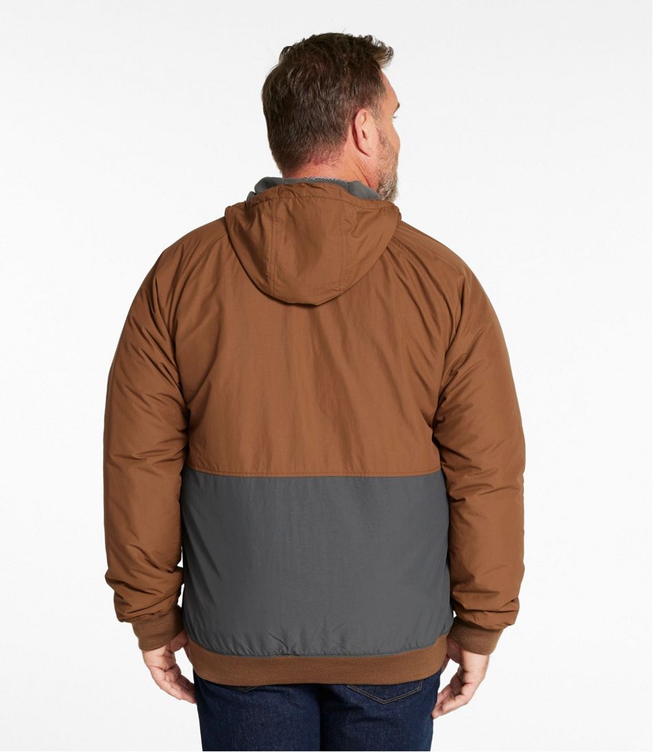 L.L.BeanMen's Insulated 3-Season Bomber Hooded Jacket, Colorblock