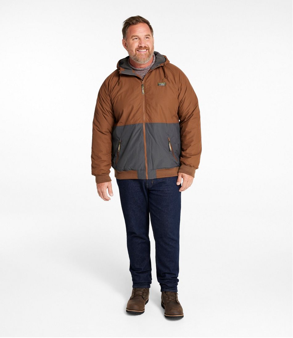 L.L.BeanMen's Insulated 3-Season Bomber Hooded Jacket, Colorblock