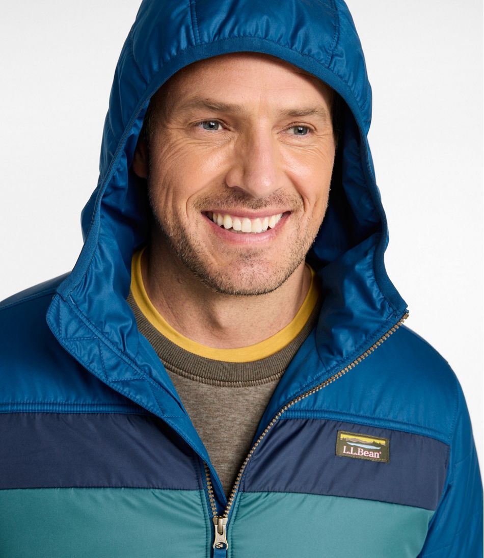L.L.BeanMen's Mountain Classic Puffer Hooded Jacket, Colorblock