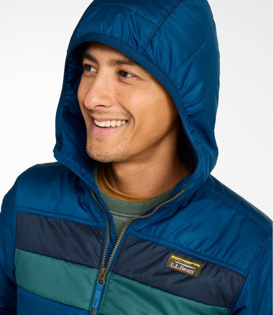 L.L.BeanMen's Mountain Classic Puffer Hooded Jacket, Colorblock
