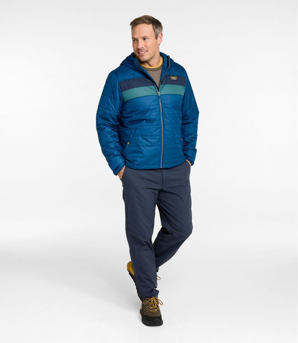 L.L.BeanMen's Mountain Classic Puffer Hooded Jacket, Colorblock
