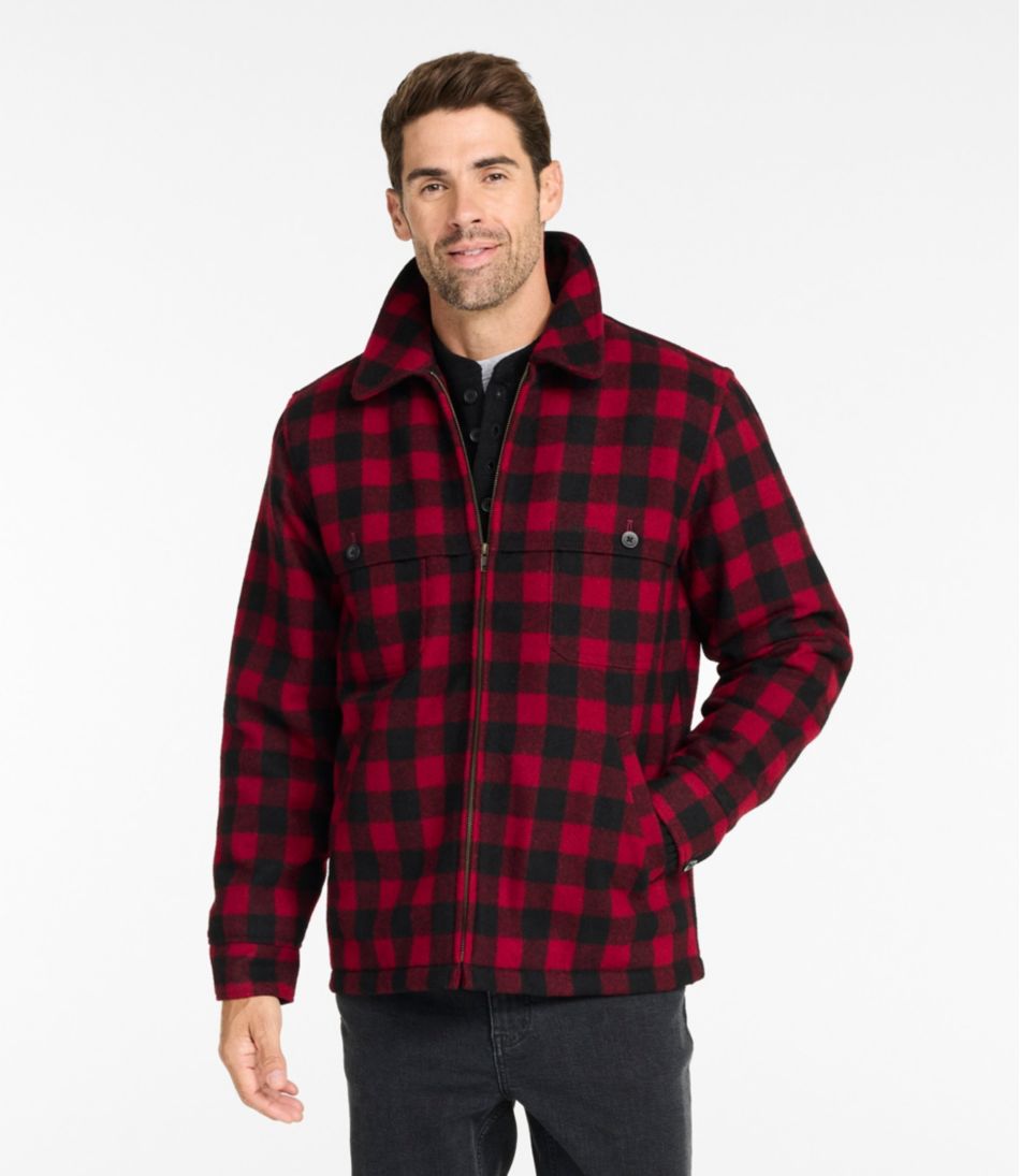 L.L.BeanMen's Maine Guide Zip-Front Jac-Shirt with PrimaLoft, Plaid