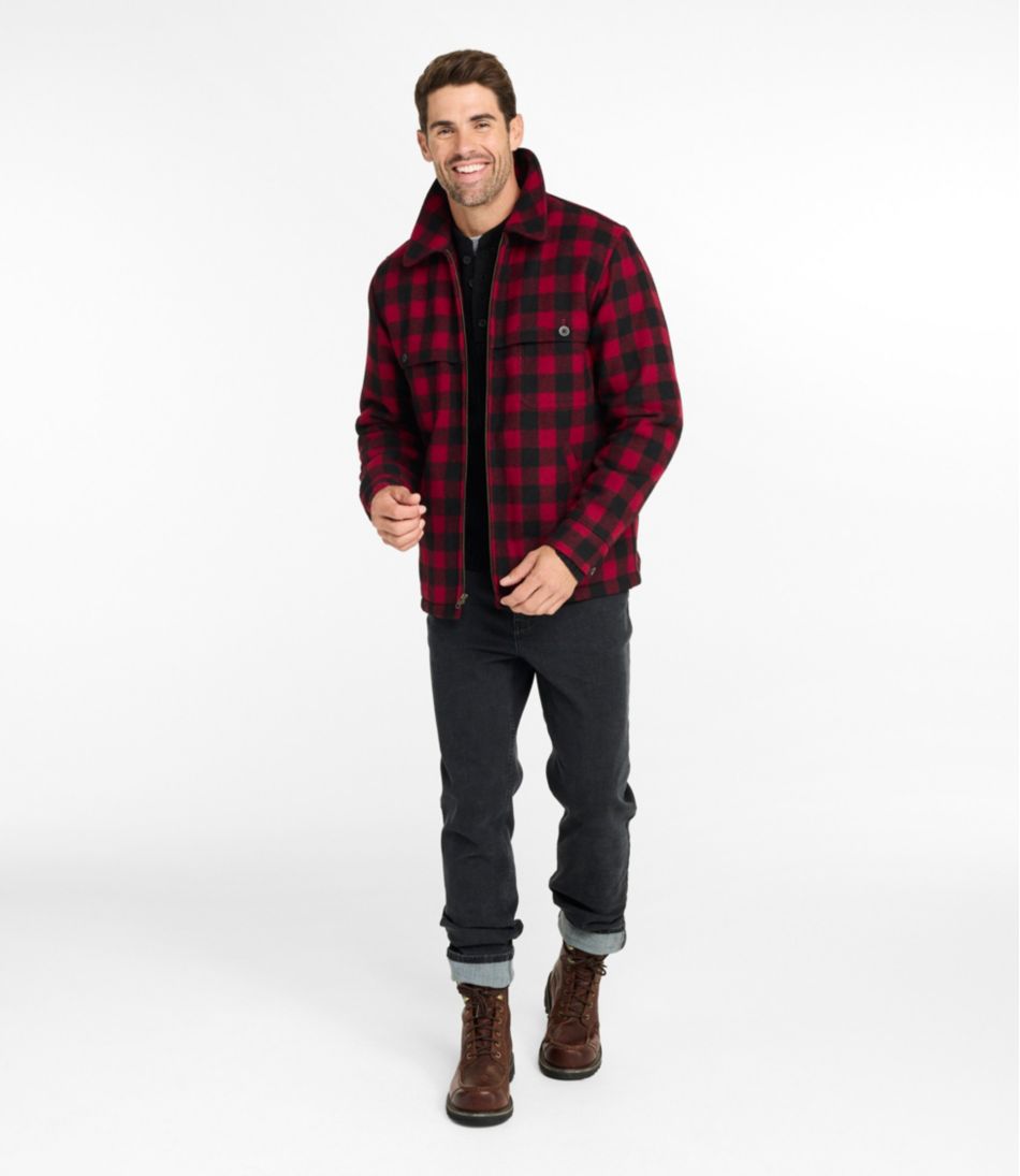L.L.BeanMen's Maine Guide Zip-Front Jac-Shirt with PrimaLoft, Plaid