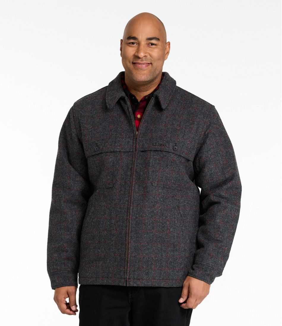 L.L.BeanMen's Maine Guide Zip-Front Jac-Shirt with PrimaLoft, Plaid