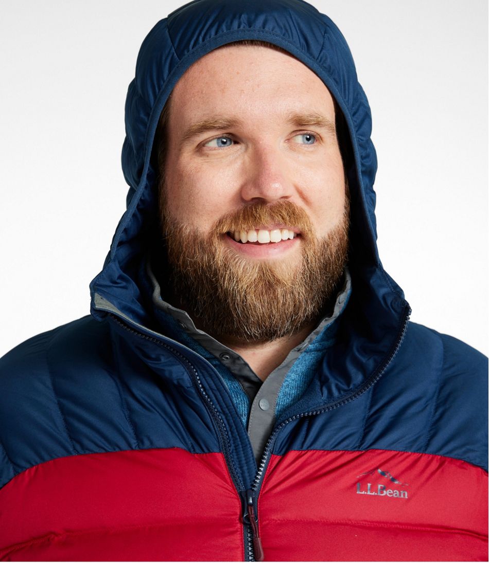 L.L.BeanMen's Bean's Down Hooded Jacket, Colorblock