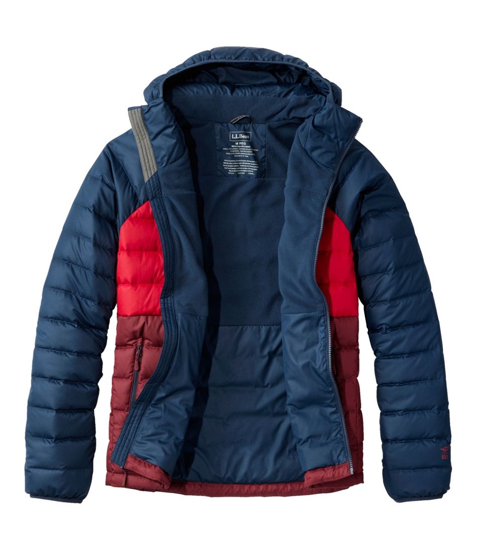 L.L.BeanMen's Bean's Down Hooded Jacket, Colorblock