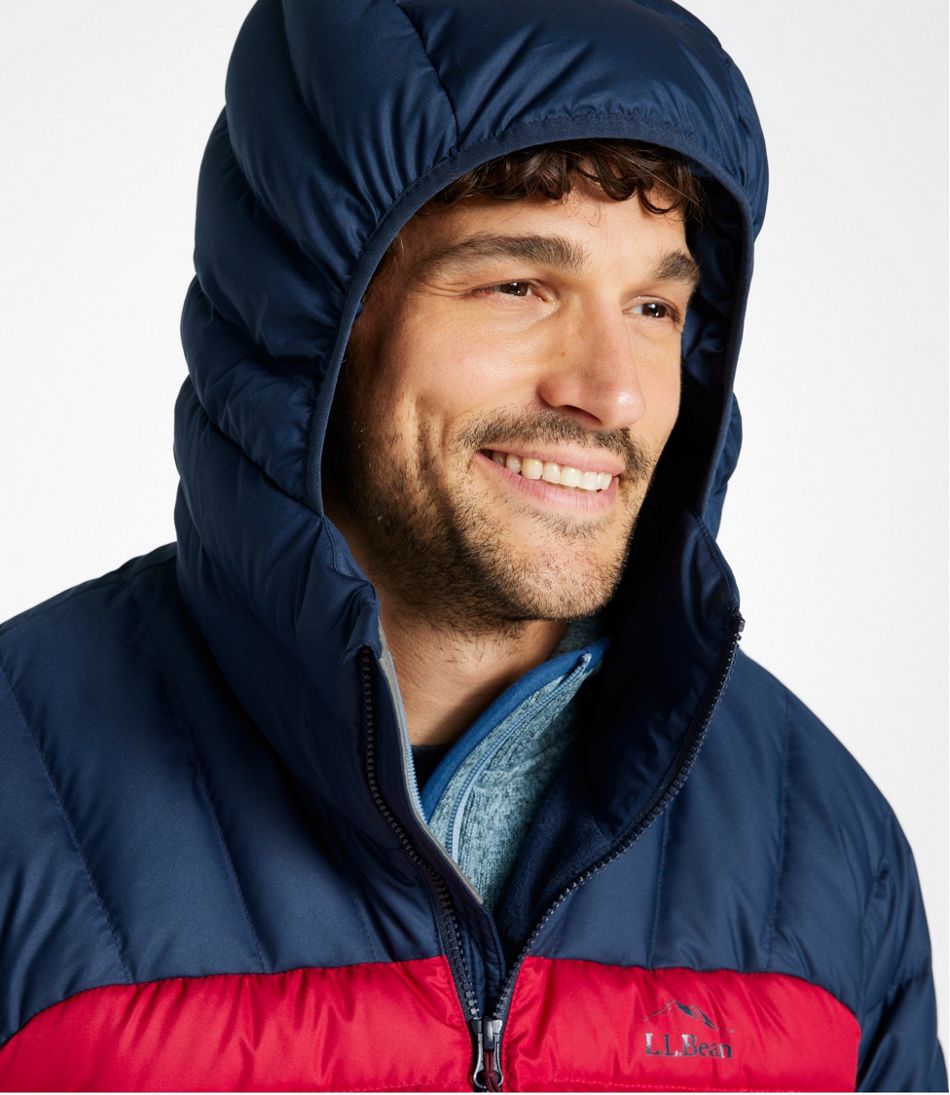 L.L.BeanMen's Bean's Down Hooded Jacket, Colorblock