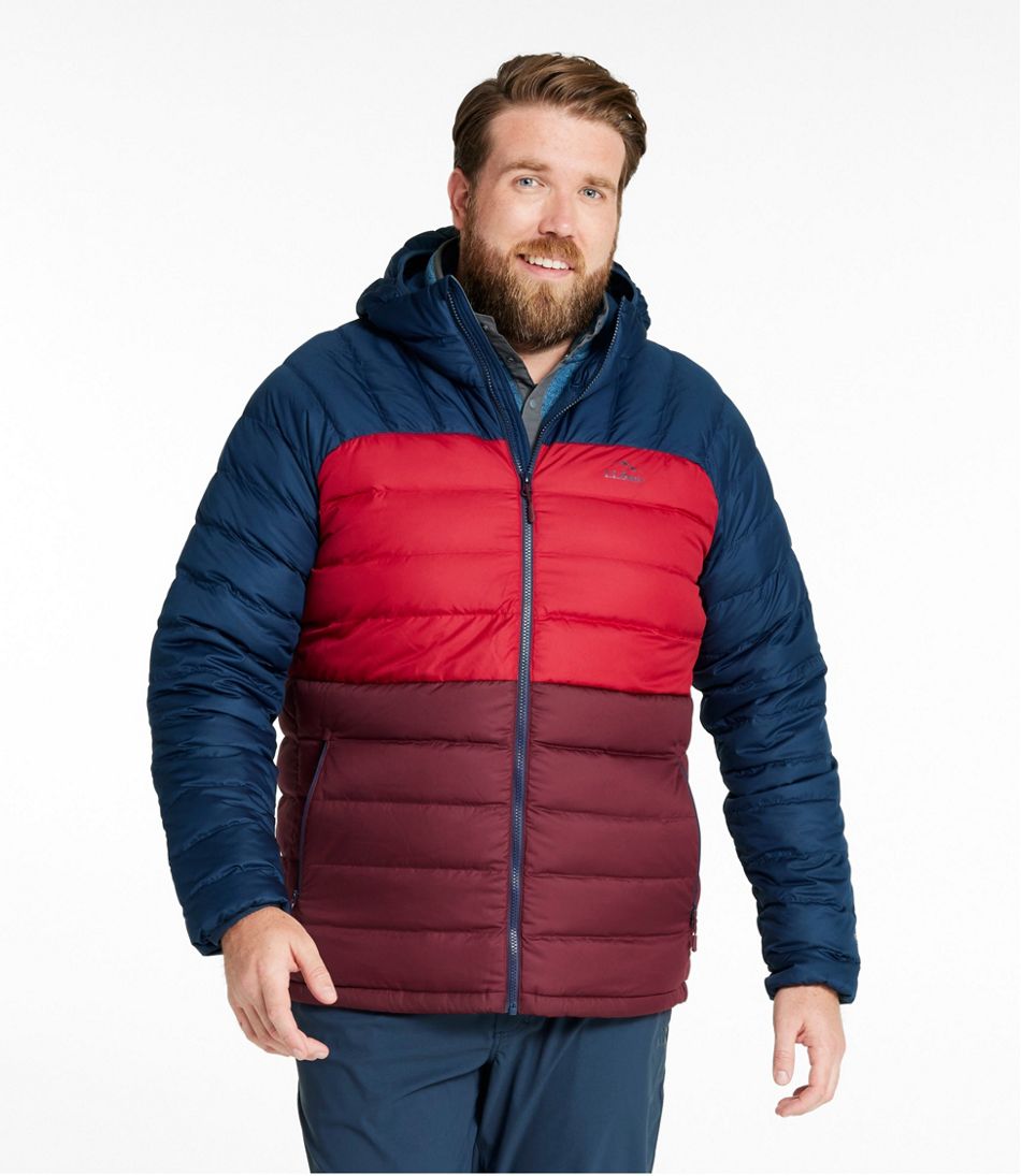 L.L.BeanMen's Bean's Down Hooded Jacket, Colorblock