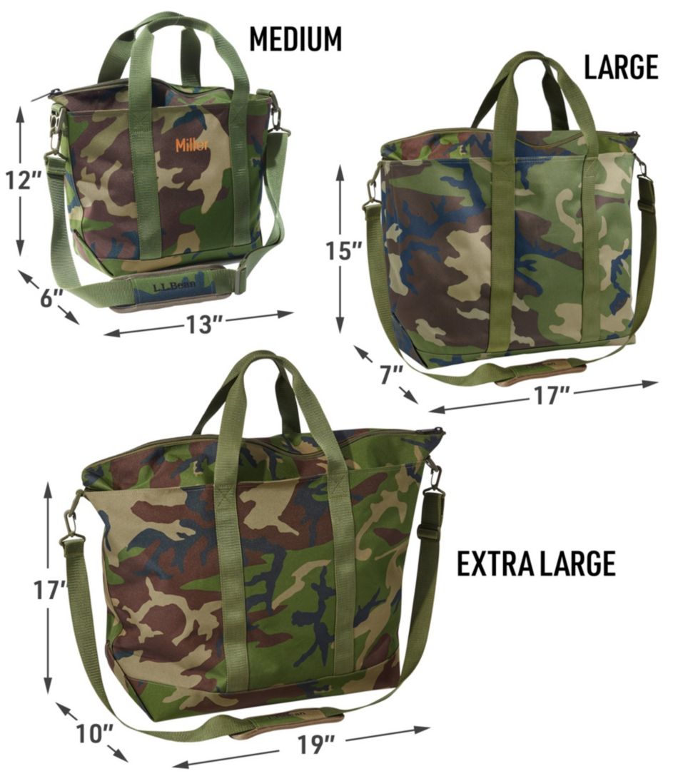 L.L.BeanZip Hunter's Tote Bag With Strap, Camo