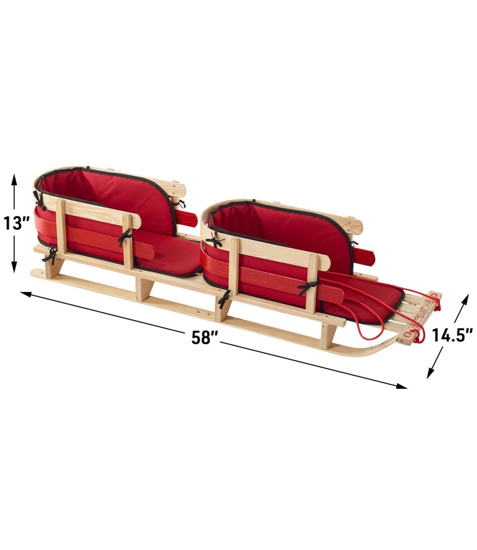 L.L.BeanKids' Pull Sled and Cushion Set, Tandem