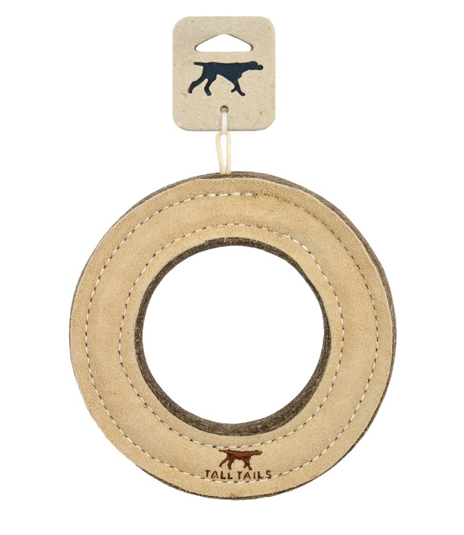 L.L.BeanNatural Leather & Wool Ring Dog Toy