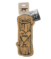 L.L.BeanNatural Leather & Wool Love My Dog Log Dog Toy
