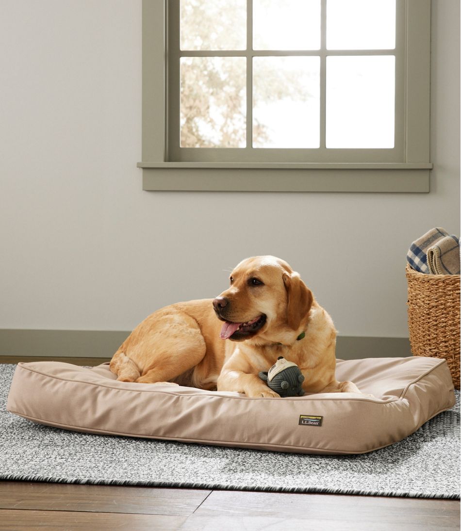 L.L.BeanPremium Denim Therapeutic Dog Bed, Rectangular