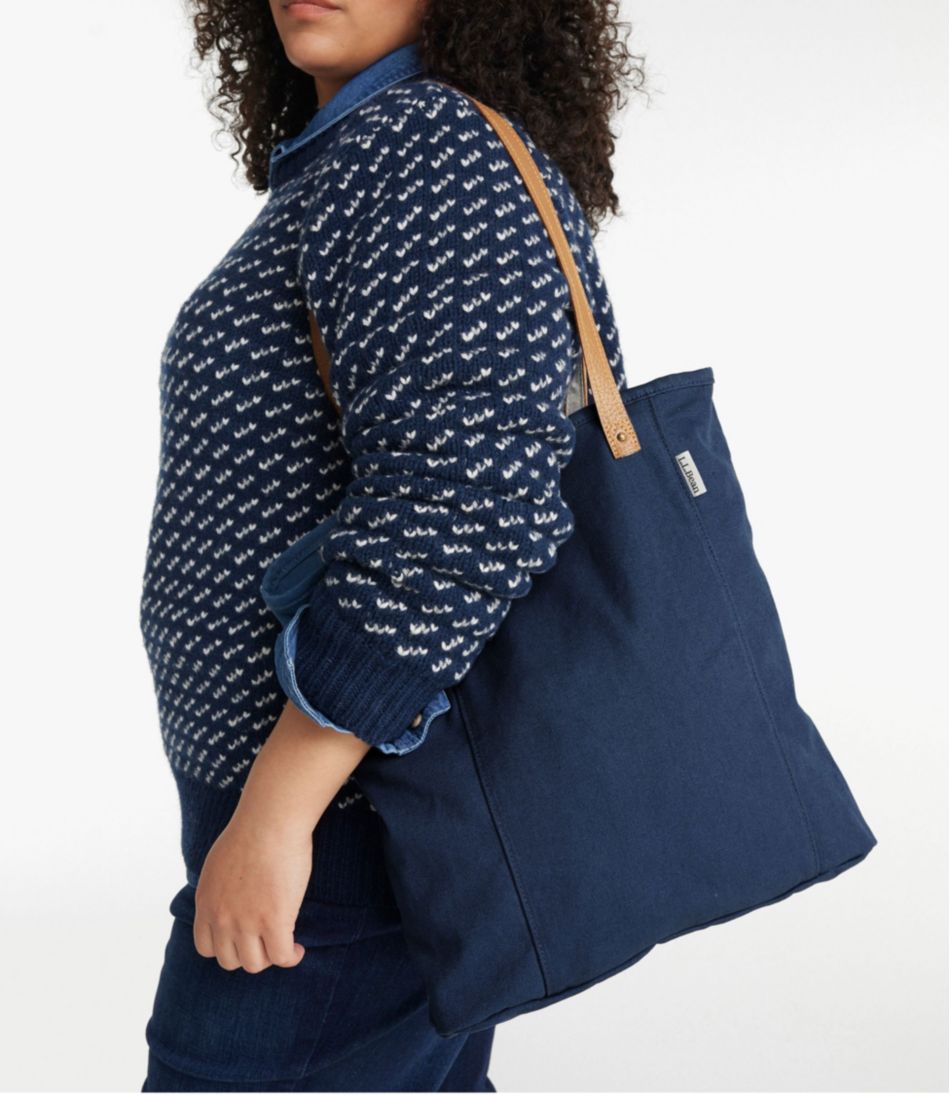 L.L.BeanLeather-Handle Essential Tote Bag