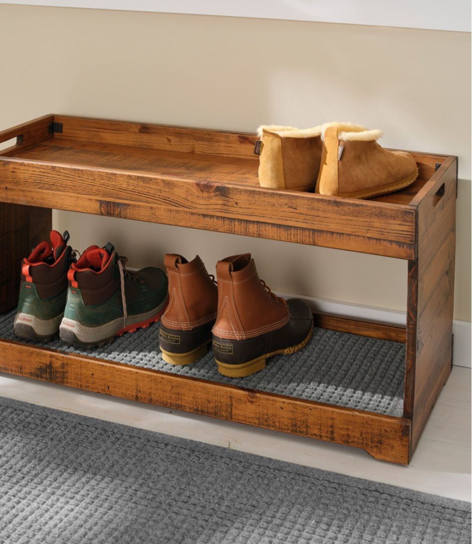L.L.BeanRustic Wooden Two Tier Boot Tray