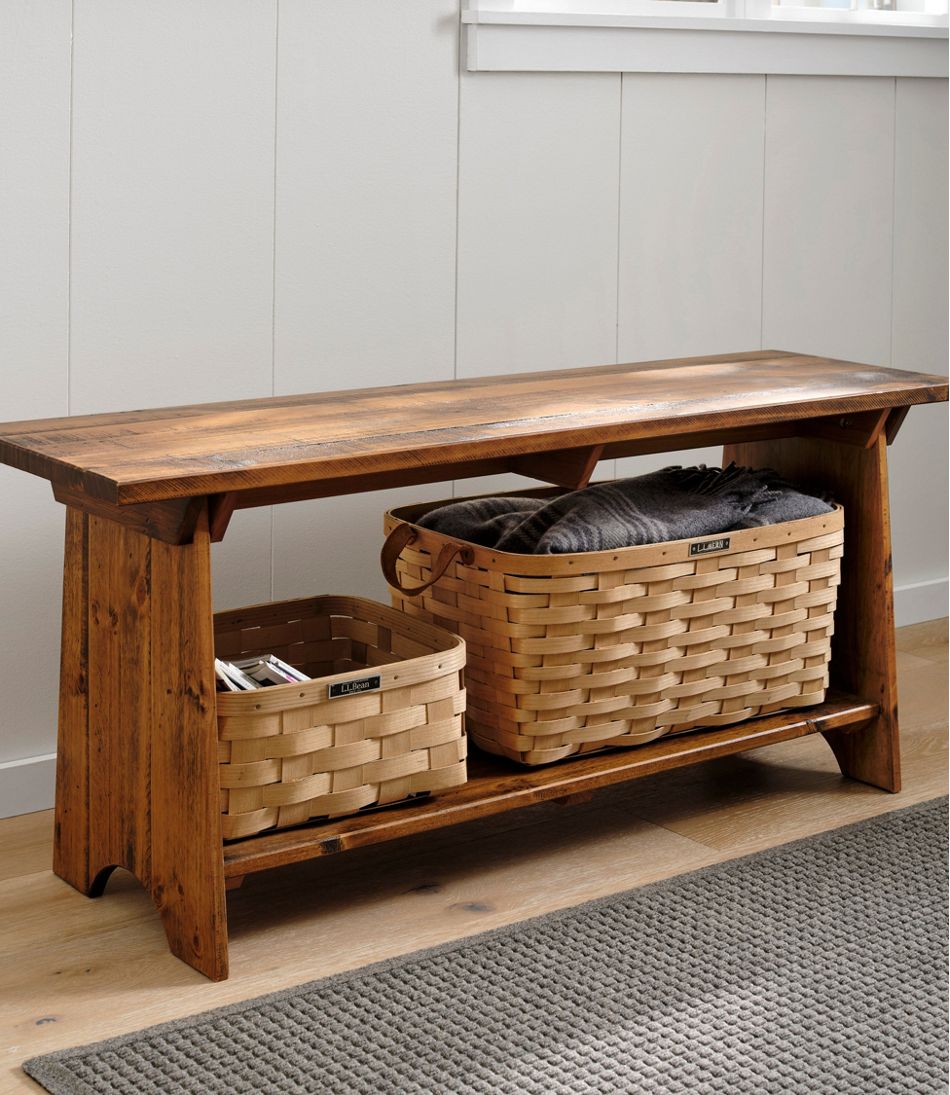 L.L.BeanRustic Wooden Mudroom Bench, Large