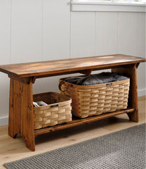L.L.BeanRustic Wooden Mudroom Bench, Large