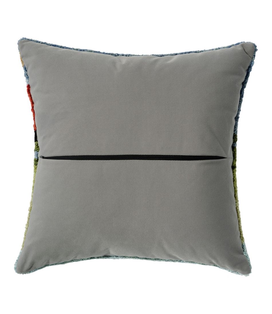 L.L.BeanIndoor/Outdoor Hooked Pillow, Dogs in Canoe