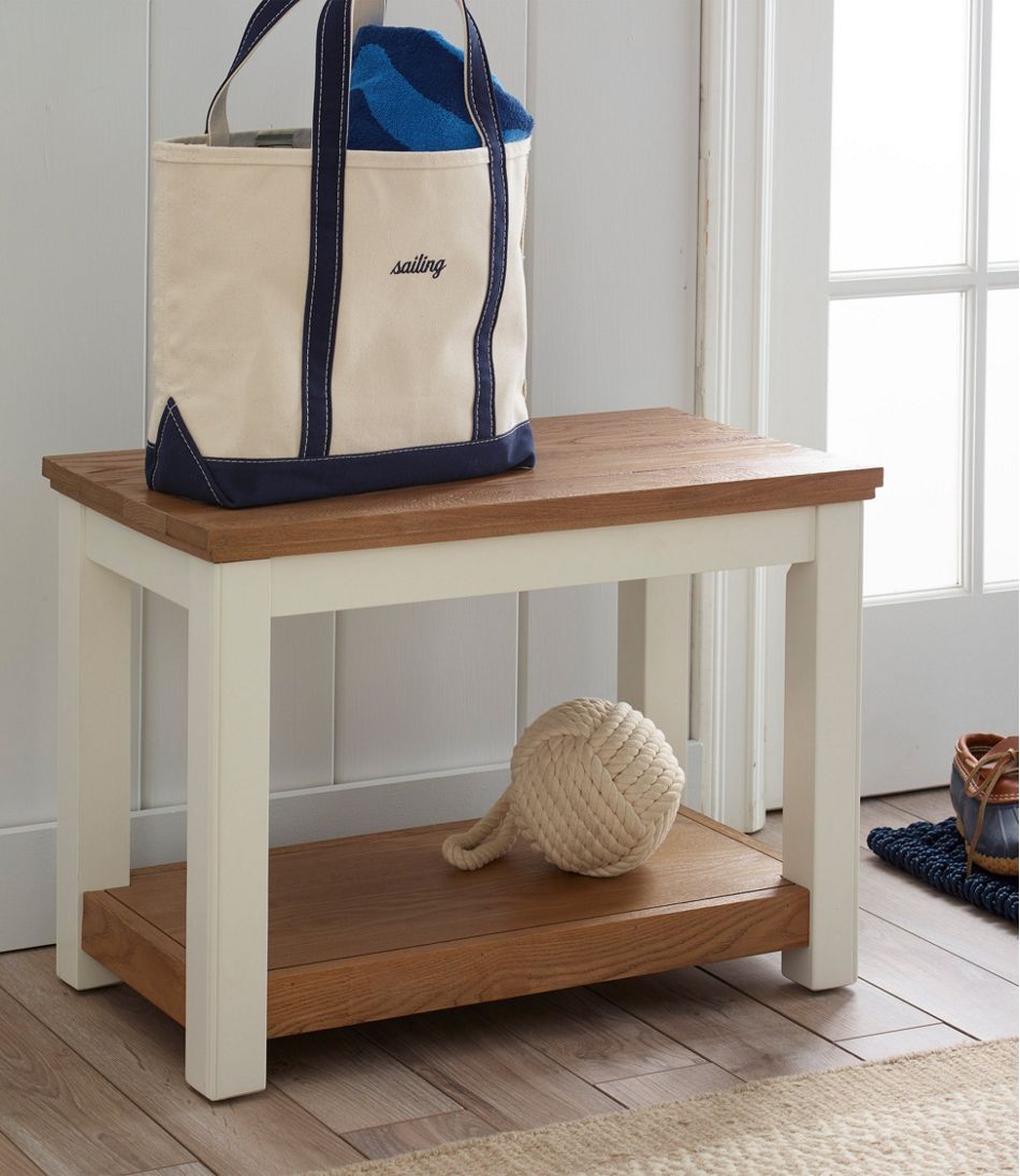 L.L.BeanPainted Farmhouse Bench, Wood Top